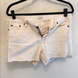 JCREW stretch Denim Shorts in cream